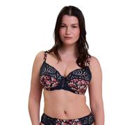 Sans Complexe Amelie Print Reggiseno a Copertura Completa, Stampa Floreale Blu Marino e Rosso, 5C Donna