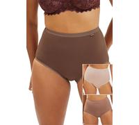 Sans Complexe Simplement Coton B_61ah35 Slip, Nutmeg + Mocha + Rugby Tan, 48 (Pacco da 3) Donna