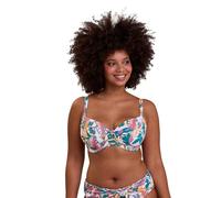 Sans Complexe - Top da Bagno con Ferretto Fidji Bianco, Stampa Bianca esotica, 95E