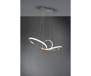 SANSA SOSPENSIONE LED 28W 3200lm, 3000K INFINITO ACCIAIO SATINATO DIMMERABILE CON INTERRUTTORE L. 80CM