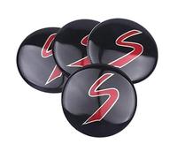 SANSHAOS 4 Pezzi Auto Coprimozzi Adesivo per Mini S Coupe Jcw F56 F60 R50 R52 R53 R55 R56 54MM, Tappi Ruota per Auto Impermeabili Antipolvere Auto Decorativo Emblema Accessori