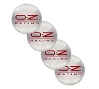 SANSHAOS 4 Pezzi Auto Coprimozzi Adesivo per OZ 65MM, Tappi Ruota per Auto Impermeabili Antipolvere Auto Decorativo Emblema Accessori,A