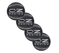 SANSHAOS 4 Pezzi Auto Coprimozzi Adesivo per OZ 65MM, Tappi Ruota per Auto Impermeabili Antipolvere Auto Decorativo Emblema Accessori,C