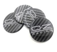 SANSHAOS 4 Pezzi Auto Coprimozzi Adesivo per OZ Racing 55 MM 62 MM, Tappi Ruota per Auto Impermeabili Antipolvere Auto Decorativo Emblema Accessori,55mm