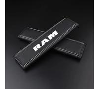 SANSHAOWUDI 2 Pezzi Auto Imbottiture Cinture di Sicurezza per Dodge RAM 1500 2500 3500 2021 2020 2019 2018 2017, Copricintura Copri in Pelle Rimovibile per Proteggere Collo e Spalle,White