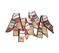 SansHeBe Confezione da 4 foulard da borsa in seta, da donna, lunghi e sottili, alla moda, adatti anche per la testa e i capelli, Medium
