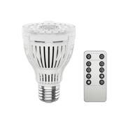 SANSI 10W Dimmerabile LED Lampadina per Piante a Spettro Completo da Interno, E27 Lampada da Coltivazione con 4/8/12H Timer, 4 Livelli di Luminosità per Crescita, Fioritura, Fruttificazione