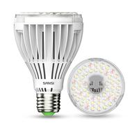SANSI 30W Lampada LED per Piante da Interno, Spettro Completo E27 con 4000K e 660nm, Lampadina da Coltivazione con Angolo di Fascio di 60° e PPFD Elevato per Germinazione, Crescita, Fioritura