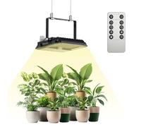 SANSI 45W Lampada LED per Piante da Interno, Lampada LED da Coltivazione a Spettro Completo equivalente a 340W con Timer 4/8/12H, 4 Livelli di Luminosità, 3000K 5000K 660nm 730nm (PPF 80 μmol/s)