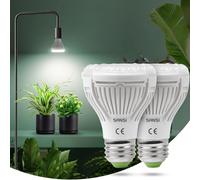 SANSI Lampada per Piante LED da Interno a Spettro Completo, 10W (150W Equivalente) E27 Lampada per Coltivazione per Piante Semina, Crescita, Fioritura, Fruttificazione - 2Pack