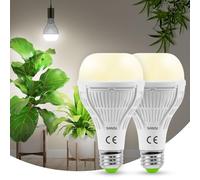 SANSI Lampada per piante LED E27, 15W Spettro Completo Luce di Coltivazione da interno, equivalente 200W (PPF 27μmol/s, angolo di luce 120°, copertura vegetale 2x2 piedi quadrati) - 2Pack