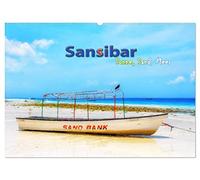 Sansibar - Sonne, Sand, Meer (Wandkalender 2026 DIN A2 quer), CALVENDO Monatskalender: Schönheit im Indischen Ozean - Inselgruppe gehörend zu Tansania vor der Küste Ostafrikas.