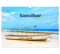 Sansibar - Sonne, Sand, Meer (Wandkalender 2026 DIN A3 quer), CALVENDO Monatskalender: Schönheit im Indischen Ozean - Inselgruppe gehörend zu Tansania vor der Küste Ostafrikas.