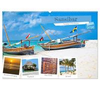 Sansibar - Tansanias Urlaubsinsel (Wandkalender 2026 DIN A2 quer), CALVENDO Monatskalender: Schönheit im Indischen Ozean - Inselgruppe gehörend zu Tansania vor der Küste Ostafrikas.