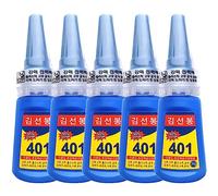 SanSixi 5PCS 401 Colla Adesivo Rapido Istantaneo 20g Bottiglia Più Forte Super Colla Multi-Purpose Super Forte Colla Adesiva Liquida Incolore