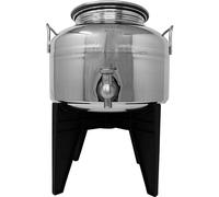 Sansone 2 litri Contenitore per Olio con Rubinetto e Piedistallo Acciaio Inox 18