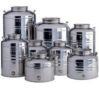 Fusto Sansonee 10 litri damigiana bidone in acciaio inox 18/10 contenitore per o