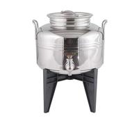 SANSONE Contenitore Fusto Acciaio Inox per Olio con Rubinetto e Supporto Lt.5