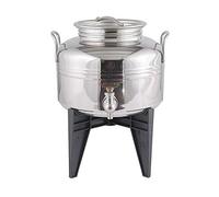 SANSONE Contenitore Fusto Acciaio Inox per Olio con Rubinetto e Supporto Lt.5