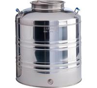 SANSONE Fusto Aggraffato 30 Litri Acciaio Inox Olio Vino Acqua Predisp. Rubinett