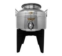 SANSONE Fusto bidone di Acciaio Inox 5lt. Supporto per Contenitore con Rubinetto per Cucina