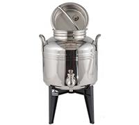 Sansone il gioiello, contenitore bidone olio da 3 litri in acciaio 18/10 con rubinetto e stand - 8015789000273