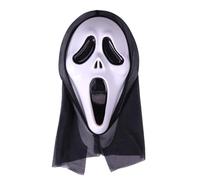 SansRealmL Ghostface Mask con Vestibilità Comoda & Materiale Durevole, Maschera da Costume Spaventosa per Bambini & Adulti Halloween/Feste in Maschera - Edizione Classica