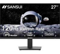 Sansui Monitor da 27 pollici, IPS 100 Hz, Full HD, 1920 x 1080p, con interfaccia HDMI VGA, cura degli occhi, senza cornice, 100 x 100 mm, VESA (ES-27X3AL, cavo HDMI incluso)