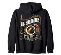 Sant’Agostino d’Ippopotamo Pregate per Noi Città Cattolico Felpa con Cappuccio