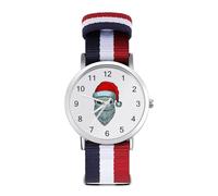 Santa Alien - Orologio sportivo da uomo e donna, con cinturino in nylon, orologio analogico al quarzo, Stile:, regular, Cinturino