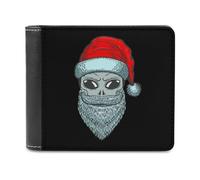Santa Alien - Portafoglio da uomo in pelle con porta carte di credito, Stile:, Taglia unica