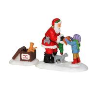 Lemax Village Collection 22045 Christmas Village - Statuetta di Babbo Natale e gattini
