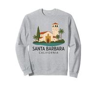 Santa Barbara Beach Retro California Surf Isla Vista Missione Felpa