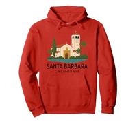 Santa Barbara Beach Retro California Surf Isla Vista Missione Felpa con Cappuccio