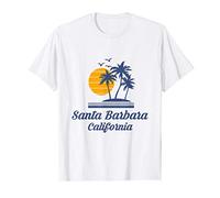 Santa Barbara California CA Beach City State Maglietta