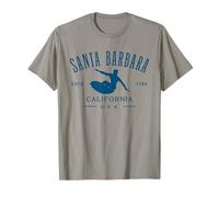 Santa Barbara California Surf Design Maglietta