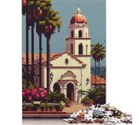 Santa Barbara Pixel Art Puzzle Impossibili 1000 Pezzi Decorazione Per La Casa. Giochi Rilassamento E Intelligence Per Adulti E Ragazzi Da 14 Anni 1000pcs (75x50cm)