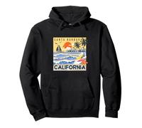 Santa Barbara Sole E Oceano Paradiso Vintage California Surf Felpa con Cappuccio