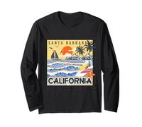 Santa Barbara Sole E Oceano Paradiso Vintage California Surf Maglia a Manica