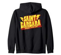 Santa Barbara Storms Santo Patrono Cattolico Fulmine Felpa con Cappuccio