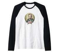 Santa Bernadette prega per noi cattolici Maglia con Maniche Raglan