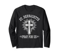 Santa Bernadette Prega per Noi patrono cattolico Santa devozione Maglia a Manica