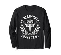 Santa Bernadette Prega per noi Preghiera devozione cattolica Maglia a Manica