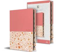 Santa Biblia/ Holy Bible: King James Version, 2 Piece Pink Floral, Leathersoft, Handy Size Format, With Ribbon Marker, Red Letter, Thumb Index