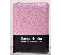 Santa Biblia RVR1960 Letra SuperGigante 9puntos, Tapa duotone rosa y marrón, canto floreado, índice , palabras de Jesús em Rojo (Edizione spagnola)