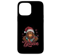 Santa Bigfoot Christmas Believe Xmas Lights Funny Sasquatch Custodia per iPhone 13 Pro Max
