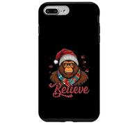 Santa Bigfoot Christmas Believe Xmas Lights Funny Sasquatch Custodia per iPhone 7 Plus/8 Plus