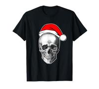 Santa Boo Fantasma Creepy Halloween E Natale Design Babbo Natale Maglietta
