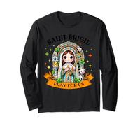 Santa Brigida d'Irlanda Patrona Santa d'Irlanda per Bambini Maglia a Manica