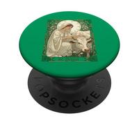 Santa Brigida patrona santo d'Irlanda con mucca bianca PopSockets PopGrip Adesivo